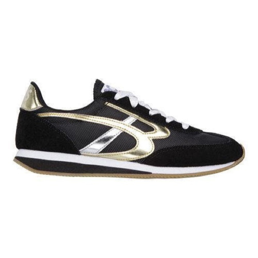 Retro sneakers bobs Skechers black gold metallic